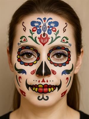 Cadılar Bayramı Yüz Dövmesi Halloween Parti Aksesuarı Dövme Mavi