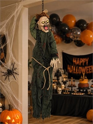 Cadılar Bayramı Zombi Figürlü Asılabilir Halloween Hareketli Parti Dekoru 120 cm