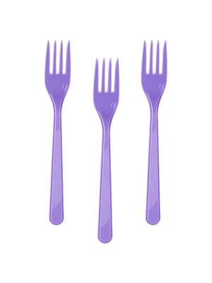Plastik Çatal Lila 25Li