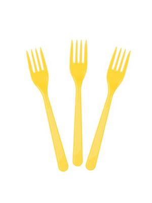 Plastik Çatal Sarı 25Li 