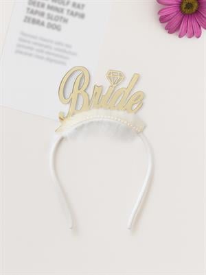 Bride Taç Bekarlığa Veda Parti Tacı İncili Altın Pleksi