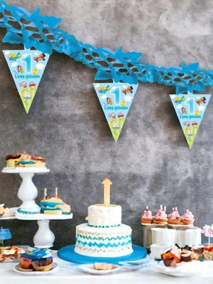 Kağıt Zincir 1. Yaş Günüm Mavi