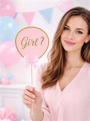 Cinsiyet Belirleme Konuşma Balonu Boy Pembe 5li