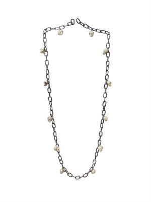 Cadılar Bayramı Kuru Kafalı Plastik Zincir Halloween Parti Dekoru 145 cm