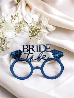 Bride to be Bekarlığa Veda Partisi Gözlüğü Tek Taşlı Bride Gözlük Mavi