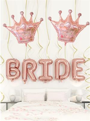 Taç Folyo Balon Bekarlığa Veda Parti Balonu Rose Gold 76 cm