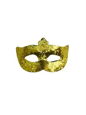 Simli Parti Maskesi Balo Parti Kostüm Aksesuarı Maske Altın