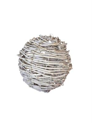 Yılbaşı Süsü Dekoratif Natürel Kuru Dal Top Beyaz 30 cm