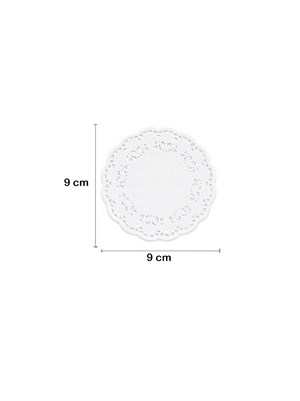 Kağıt Dantel Bardak Altlığı Beyaz 9 cm 500lü