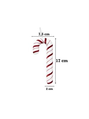 Yılbaşı Ağaç Süsü Baston Şeker Figürlü Dekoratif Süs 17 cm