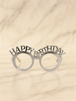 Happy Birthday Gözlük Doğum Günü Parti Aksesuarı Gümüş