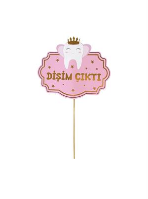 Diş Buğdayı Dişim Çıktı Yazılı Konuşma Balonu Pembe 5li