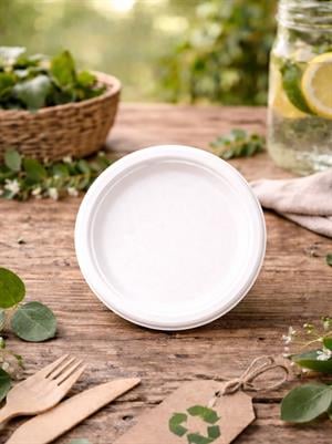 Doğa Dostu Karton Tabak  – Geri Dönüştürülebilir Parti Tabağı 18 cm 25li