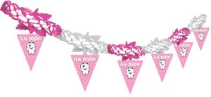 İlk Dişim Kağıt Zincir Asılabilir Parti Süsü Pembe 24lü