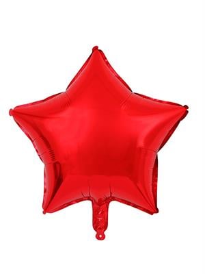 Yıldız Folyo Balon Doğum Günü Parti Balonu Kırmızı 24 inc- 60 cm