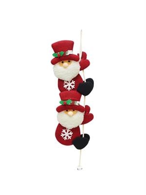 Yılbaşı Dekor Süsü İpe Tırmanan Noel Baba Asılabilir Dekoratif Süs 56 cm