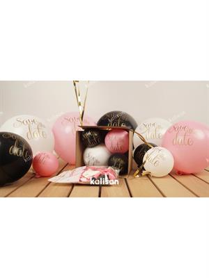 Bride Temalı Save The Date Baskılı Balon 12 inc 25li