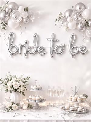 El Yazılı Bride To Be Folyo Balon Gümüş