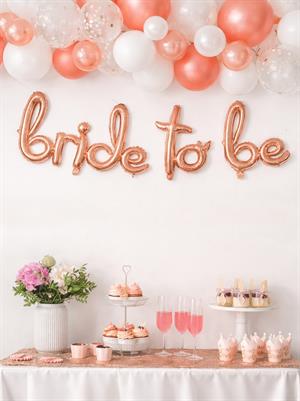 El Yazılı Bride To Be Folyo Balon Rose Gold