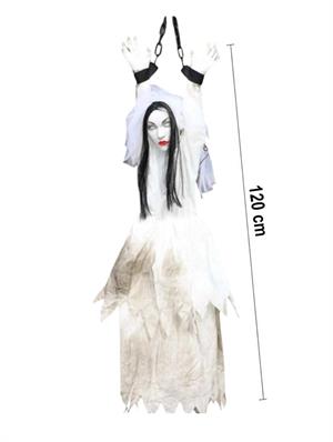 Cadılar Bayramı Ölü Gelin Figürlü Asılabilir Halloween Hareketli Parti Dekoru 120 cm