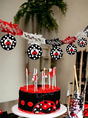 Uğur Böceği Kağıt Zincir Süs