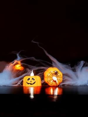 Cadılar Bayramı Balkabağı Pilli Led Mum Halloween Parti Dekorasyonu