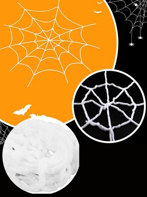 Cadılar Bayramı Dekoratif Örümcek Ağı Beyaz Halloween Parti Dekorasyonu 1x1