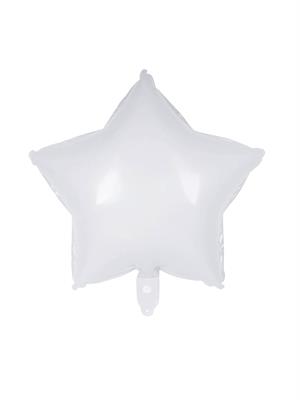 Beyaz Yıldız Folyo Balon 18