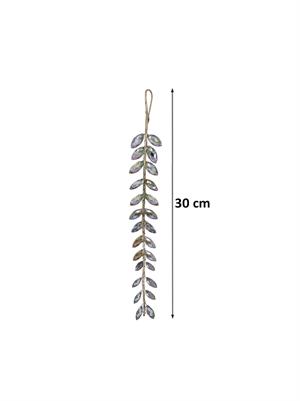 Yılbaşı Ağaç Süsü Lüks Işıltı Kristal Yaprak Dal Dekoratif Süs 30 cm