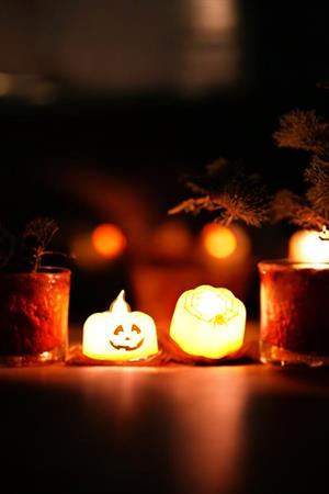 Cadılar Bayramı Balkabağı Pilli Led Mum Halloween Parti Dekorasyonu