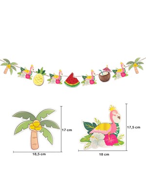 Flamingo Simli Dekoratif Banner