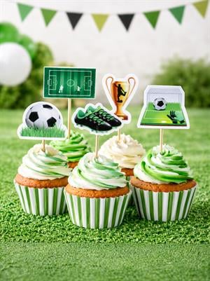 Futbol Temalı Figürlü Kürdan Pasta Süsü Cupcake Kürdanı 10lu