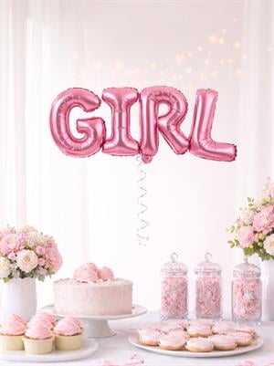 Girl Folyo Balon Baby Shower Cinsiyet Belirleme Parti Balonu 60 cm