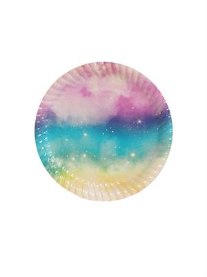 Gökkuşağı Temalı Tabak Bardak Set Renkli Parti Karton Tabak Bardak 