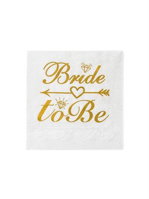 Gold Bride To Be Yazılı Bekarlığa Veda Parti Peçetesi Beyaz 16lı
