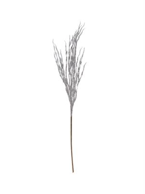 Gümüş Simli Yılbaşı Dekor Dalı – Silver Glitter Parlak Ağaç Süsü 70 cm