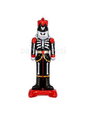 Halloween İskelet Folyo Balon 124 x 55 cm – Ayaklı Cadılar Bayramı Parti Dekoru