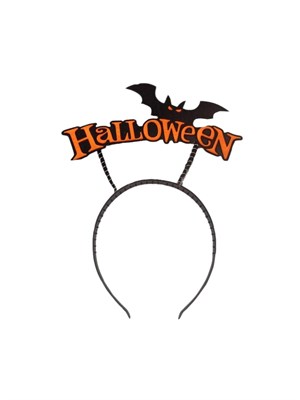 Halloween Yazılı Yarasa Kanatlı Taç Cadılar Bayramı Parti Aksesuarı