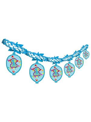 Happy Birthday 1 Yaş Mavi Yazı