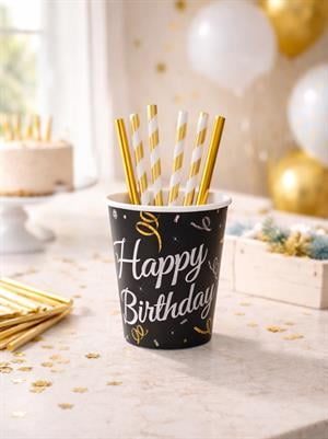 Happy Birthday Bardak Siyah