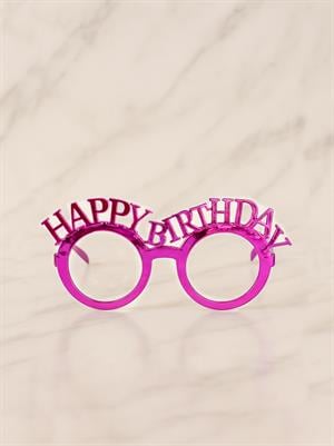 Happy Birthday Gözlük Doğum Günü Parti Aksesuarı Fuşya