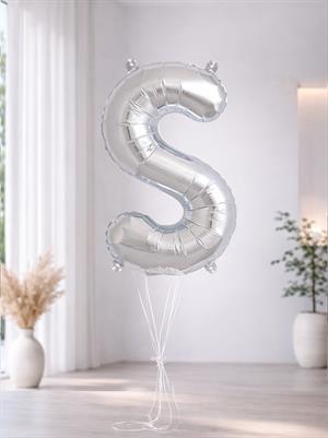 Harf Folyo Balon S Harfi Gümüş Renk 76 Cm