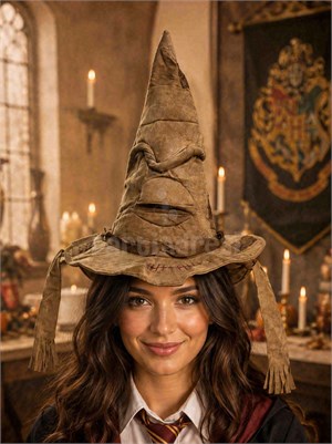 Harry Potter Büyücü Seçmen Şapka – Halloween ve Kostüm Partisi Cadı Şapkası