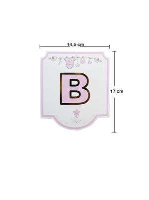 Hoşgeldin Bebeğim Pembe Yazı