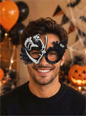 İskelet Figürlü Halloween Parti Gözlük – Cadılar Bayramı Kostüm Aksesuarı