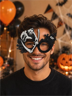 İskelet Figürlü Halloween Parti Gözlük – Cadılar Bayramı Kostüm Aksesuarı