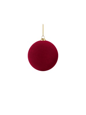 Kadife Yılbaşı Topu – Çam Ağacı Süsü Bordo 10 cm 3lü