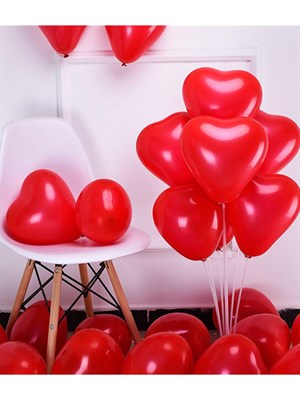 Kalp Balon Kırmızı 20'li