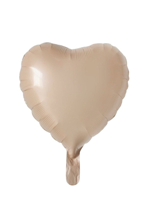 Kalp Folyo Balon Bej Rengi Kalp Parti Balonu 45 cm 18 inc