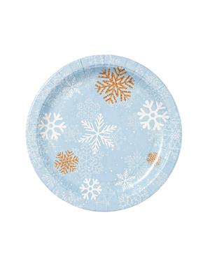 Kar Tanesi Temalı Tabak Bardak Set Karton Doğum Günü Seti 8li